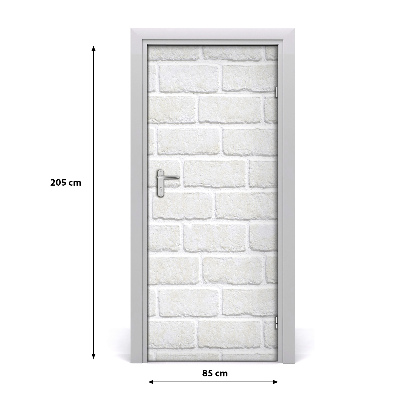 Door wallpaper Brick wall