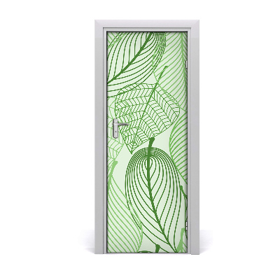 Self-adhesive door veneer Green leaves