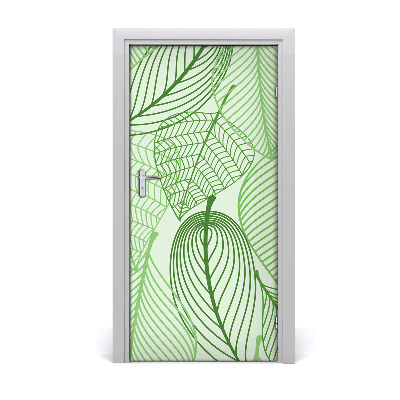 Self-adhesive door veneer Green leaves