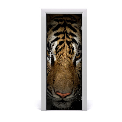 Self-adhesive door sticker Tigris wall