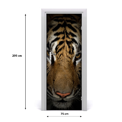 Self-adhesive door sticker Tigris wall