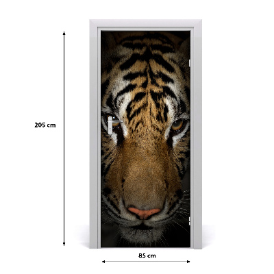 Self-adhesive door sticker Tigris wall