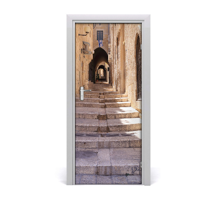 Self-adhesive door wallpaper Jerusalem israel