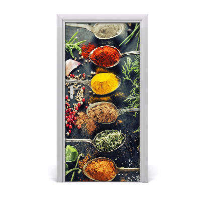 Self-adhesive door sticker Spices