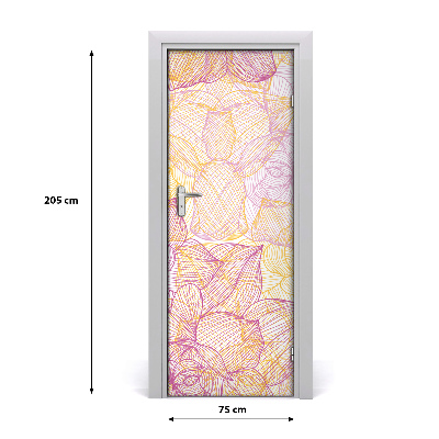 Self-adhesive door wallpaper Flowers