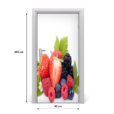 Self-adhesive door sticker Forest fruits