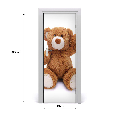 Self-adhesive door sticker Teddy bear