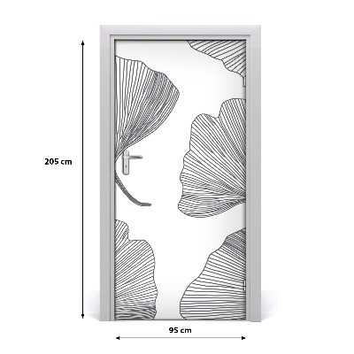 Self-adhesive door wallpaper Ginkgo