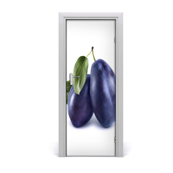 Self-adhesive door sticker Plums