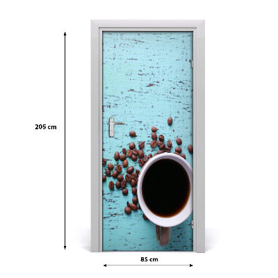 Self-adhesive door sticker Cup of coffee