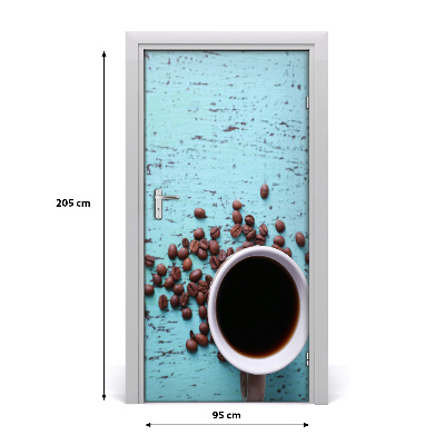 Self-adhesive door sticker Cup of coffee