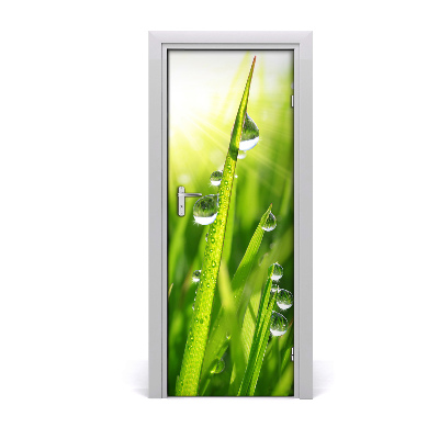 Self-adhesive door sticker Blades of grass