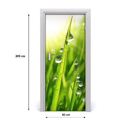 Self-adhesive door sticker Blades of grass