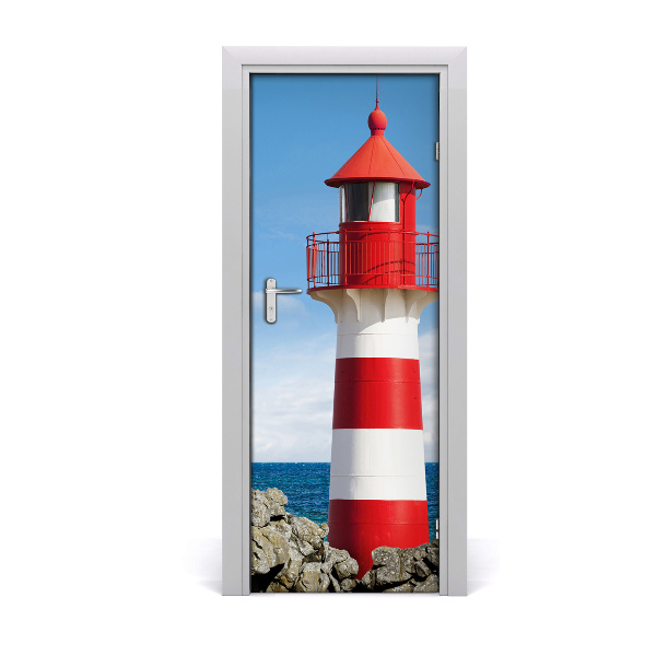 Self-adhesive door wallpaper Lighthouse