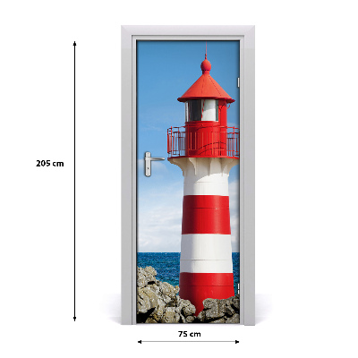 Self-adhesive door wallpaper Lighthouse