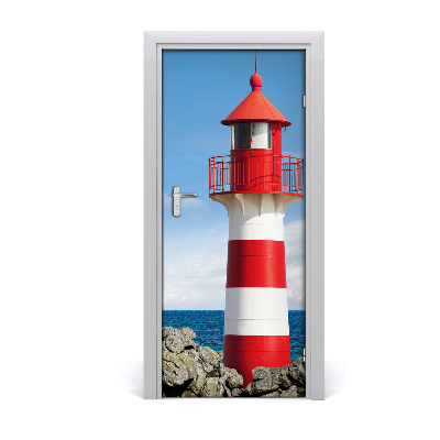 Self-adhesive door wallpaper Lighthouse
