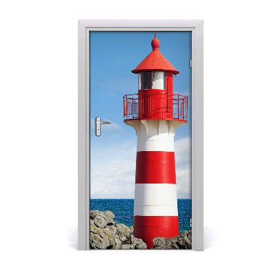 Self-adhesive door wallpaper Lighthouse