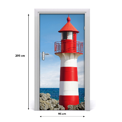 Self-adhesive door wallpaper Lighthouse