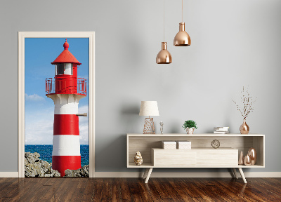 Self-adhesive door wallpaper Lighthouse