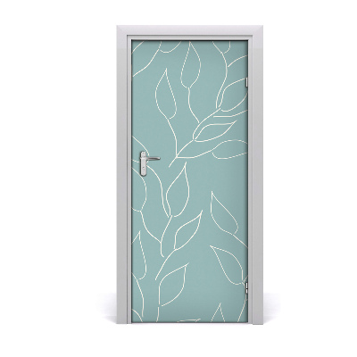 Self-adhesive door wallpaper Leaves