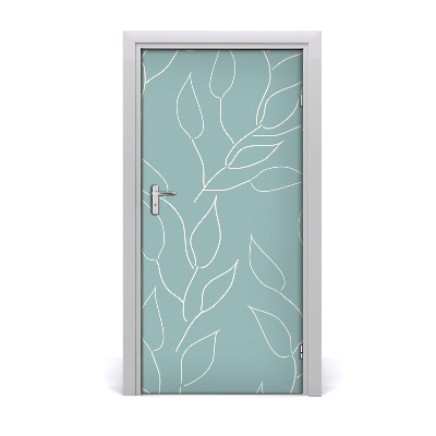 Self-adhesive door wallpaper Leaves