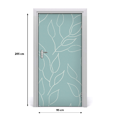 Self-adhesive door wallpaper Leaves