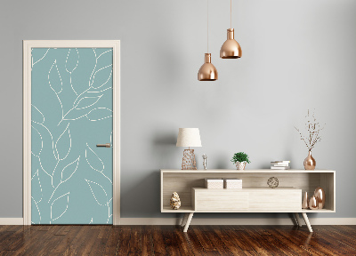 Self-adhesive door wallpaper Leaves