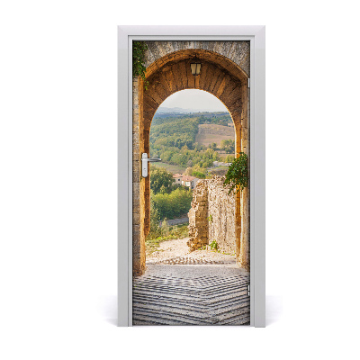 Self-adhesive door wallpaper Tuscany italy