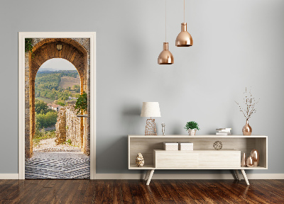 Self-adhesive door wallpaper Tuscany italy