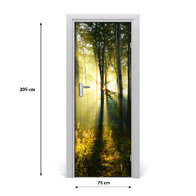 Self-adhesive door wallpaper Forest landscape