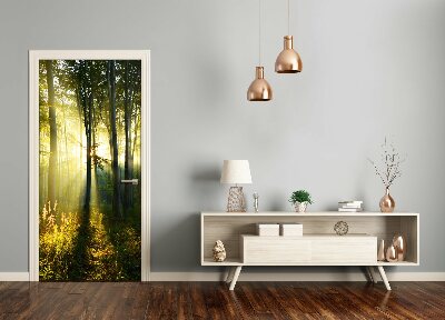 Self-adhesive door wallpaper Forest landscape