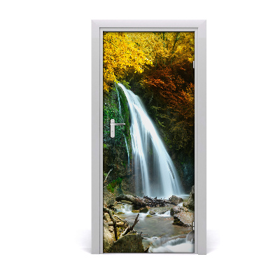 Door wallpaper Waterfall in the forest