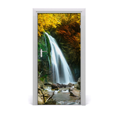 Door wallpaper Waterfall in the forest