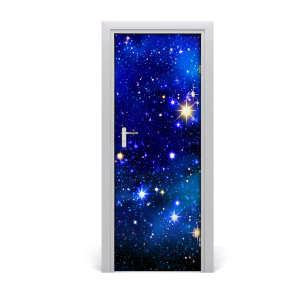 Self-adhesive door wallpaper Starry sky