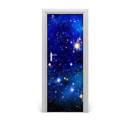 Self-adhesive door wallpaper Starry sky