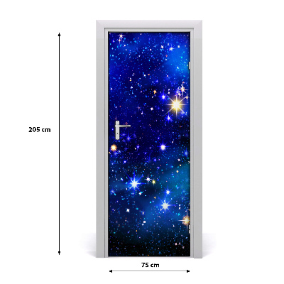 Self-adhesive door wallpaper Starry sky