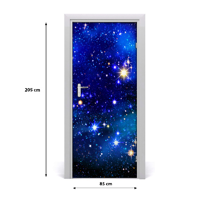 Self-adhesive door wallpaper Starry sky