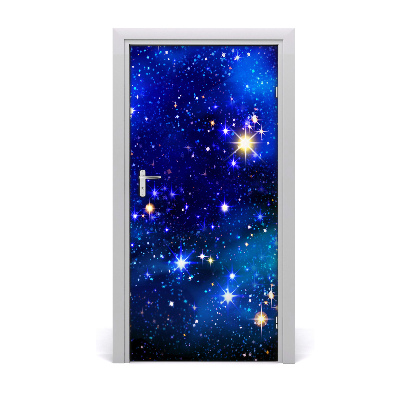 Self-adhesive door wallpaper Starry sky