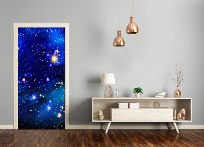 Self-adhesive door wallpaper Starry sky