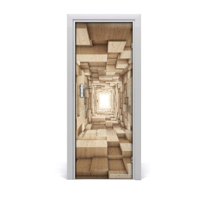 Self-adhesive door sticker Wall abstraction