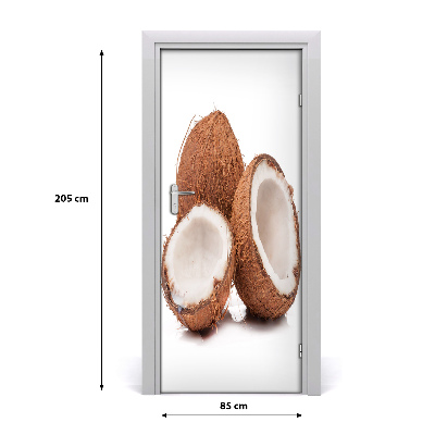 Self-adhesive door sticker Coconut