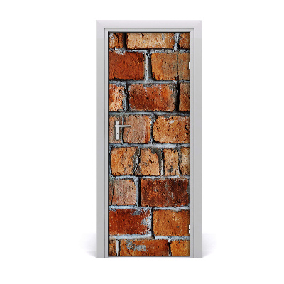 Door wallpaper Brick wall