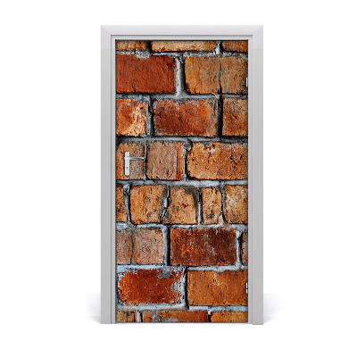 Door wallpaper Brick wall