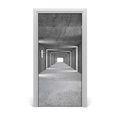 Self-adhesive door sticker Concrete tunnel