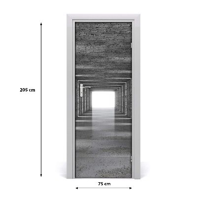 Self-adhesive door sticker Brick tunnel