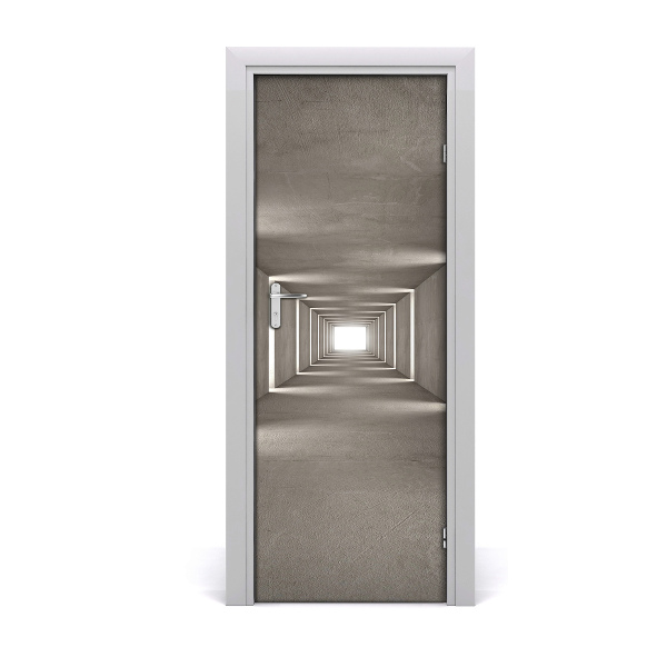 Self-adhesive door sticker Concrete tunnel