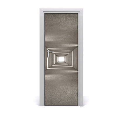 Self-adhesive door sticker Concrete tunnel