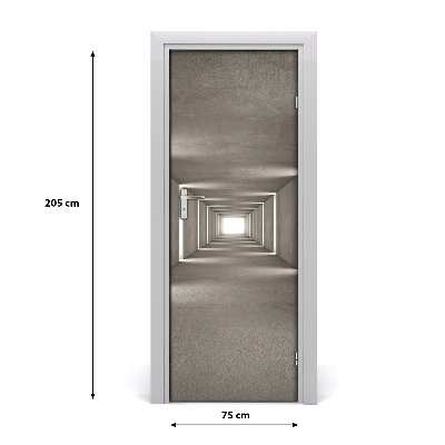 Self-adhesive door sticker Concrete tunnel