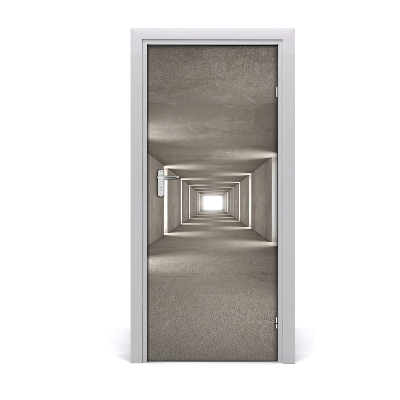 Self-adhesive door sticker Concrete tunnel