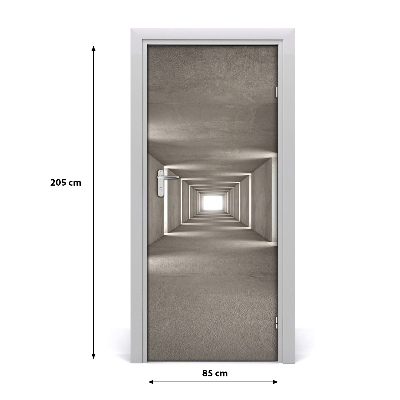 Self-adhesive door sticker Concrete tunnel